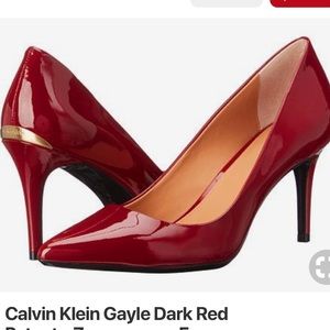 Calvin Klein dark red pumps